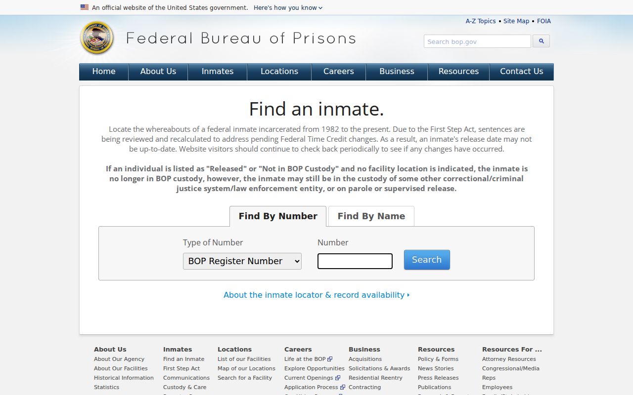 Lake County arrest lookup federal inmate locator
