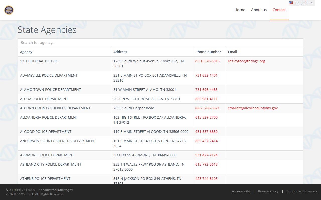 Lake County arrest lookup TBI law enforcement directory