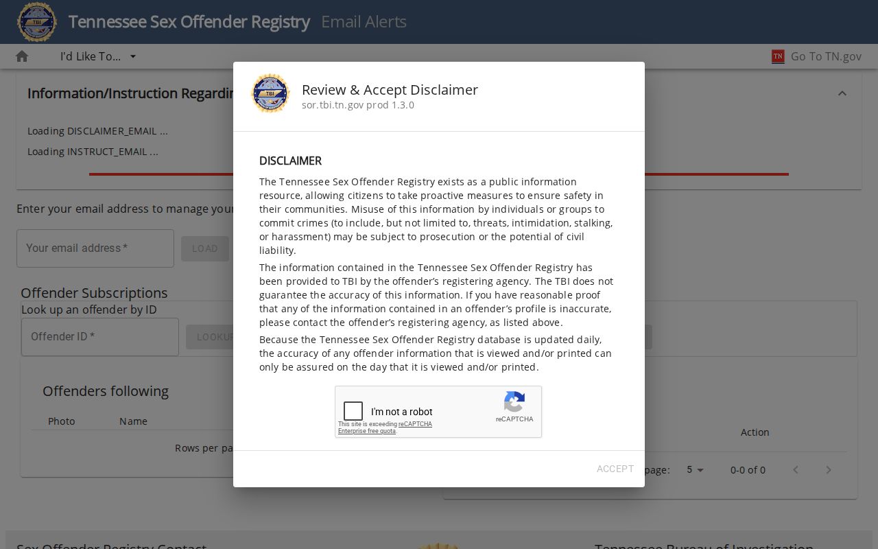 Lake County sex offender registry email alert tool