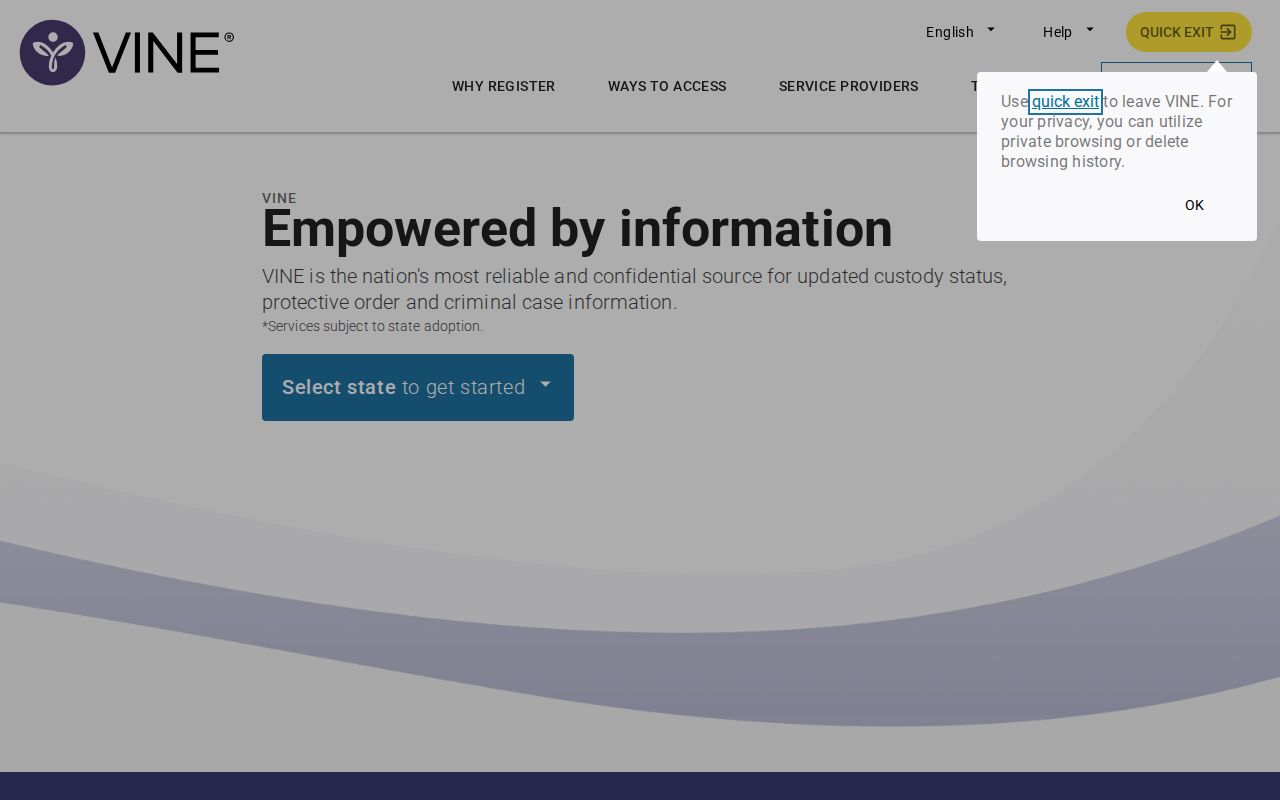 VINELink custody notifications for Lake County records